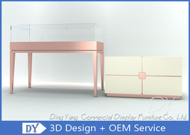 S/S + MDF + Glass + Lights ทองคํา เครื่องประดับ โชว์รูม ด้านใน 3D Design