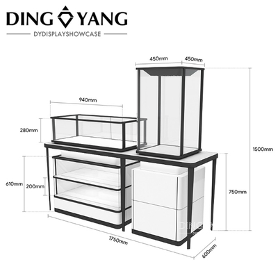 กล่องโมเดิร์น สแตนเลส โฟชั่น เครื่องประดับ พร้อมไฟ LED